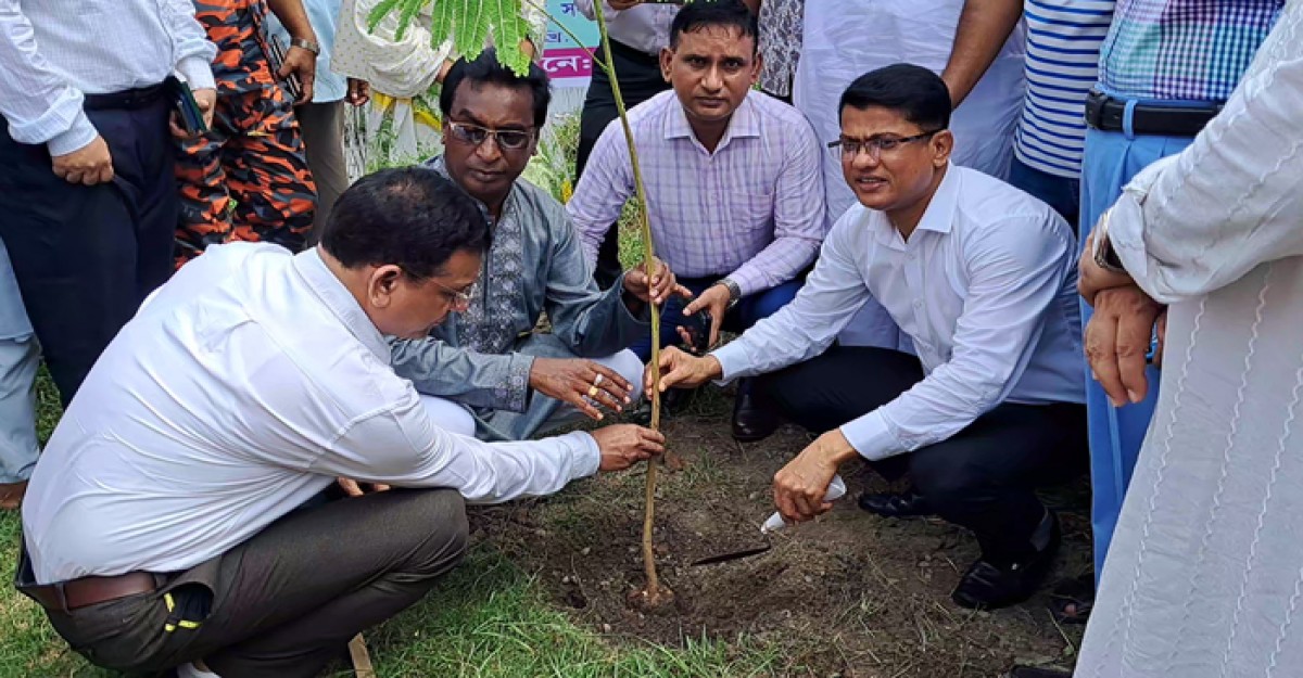 বাগেরহাটে ১০ হাজার কৃষ্ণচূড়া গাছ রোপনের উদ্বোধন