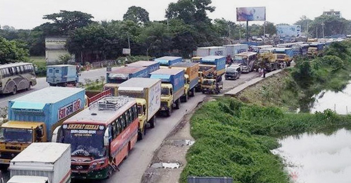 বঙ্গবন্ধু সেতু মহাসড়কে ১০ কিলোমিটার যানজট