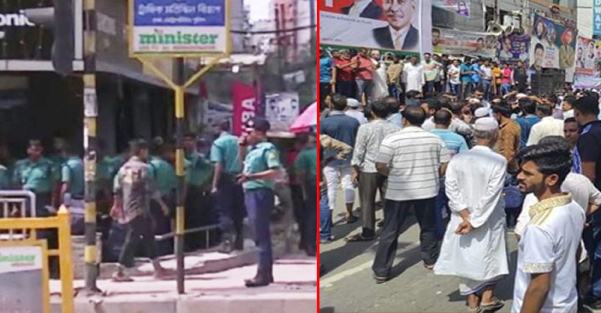 আ.লীগ-বিএনপির পাল্টাপাল্টি সমাবেশকে ঘিরে সতর্ক অবস্থানে পুলিশ
