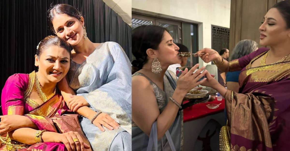 স্বামীর প্রাক্তন প্রেমিকাকে খাইয়ে দিলেন মিথিলা