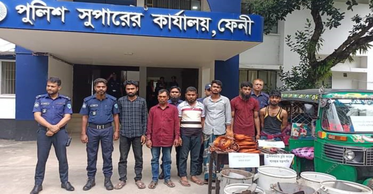 ফেনীতে আন্তঃজেলা ট্রান্সফরমার চোর চক্রের ৬ সদস্য গ্রেফতার