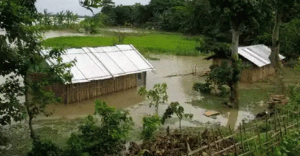 আসামের ধেমাজির ৩০টির বেশি গ্রাম বন্যায় প্লাবিত