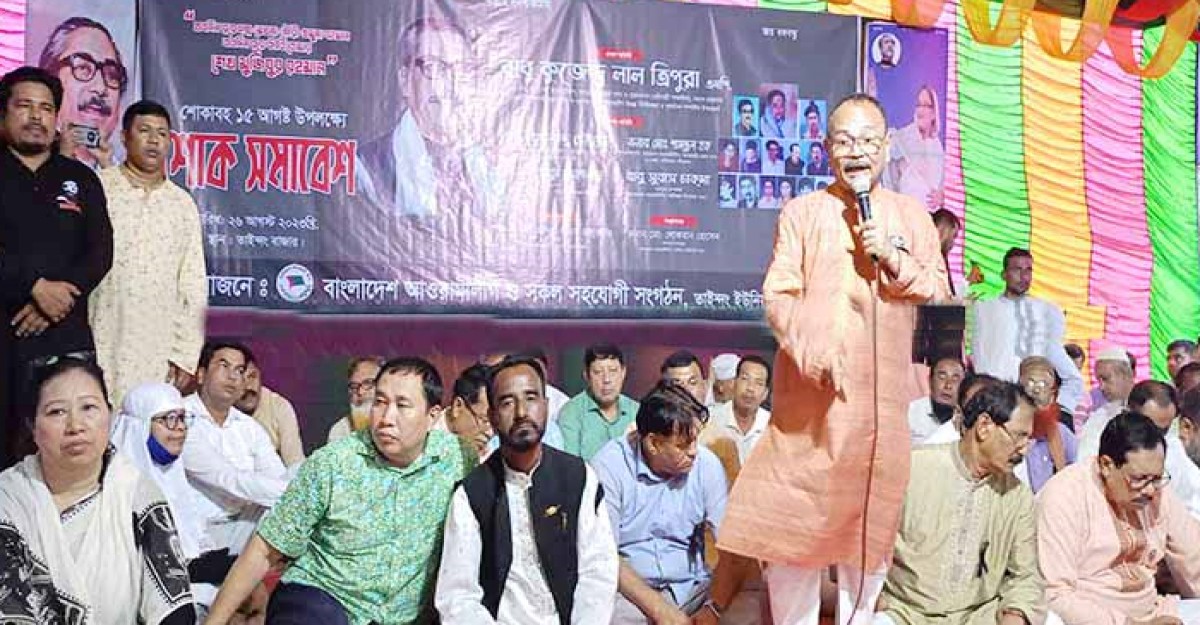 ১৫ আগস্ট উপলক্ষে তাইন্দং ইউপি আওয়ামীলীগের শোক সমাবেশ