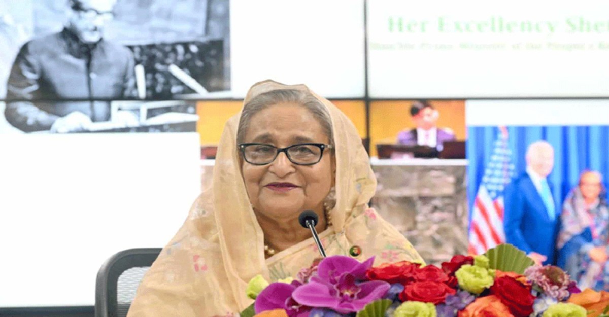 বাইরে থেকে যারা নির্বাচন বানচাল করতে চায় জনগণ তাদের স্যাংশন দেবে: প্রধানমন্ত্রী