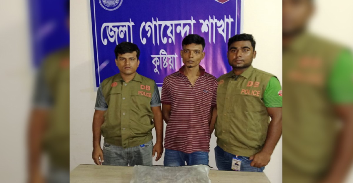 কুষ্টিয়ায় দুই কেজি গাঁজাসহ মাদক ব্যবসায়ী আটক