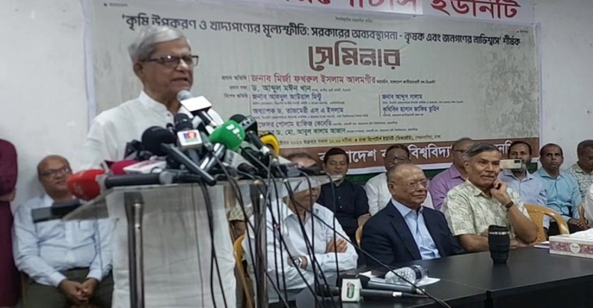 আওয়ামী লীগ সরকার পতনে আর কয়েকটা দিন আছে : মির্জা ফখরুল