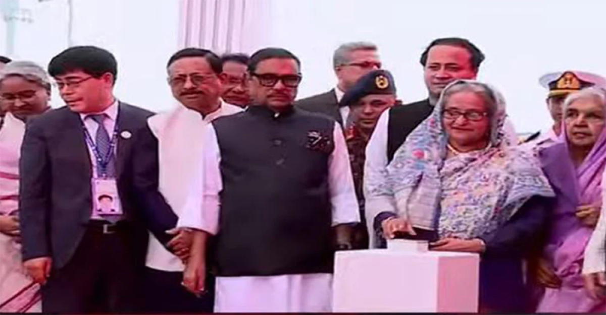 বঙ্গবন্ধু টানেল উদ্বোধন করলেন প্রধানমন্ত্রী
