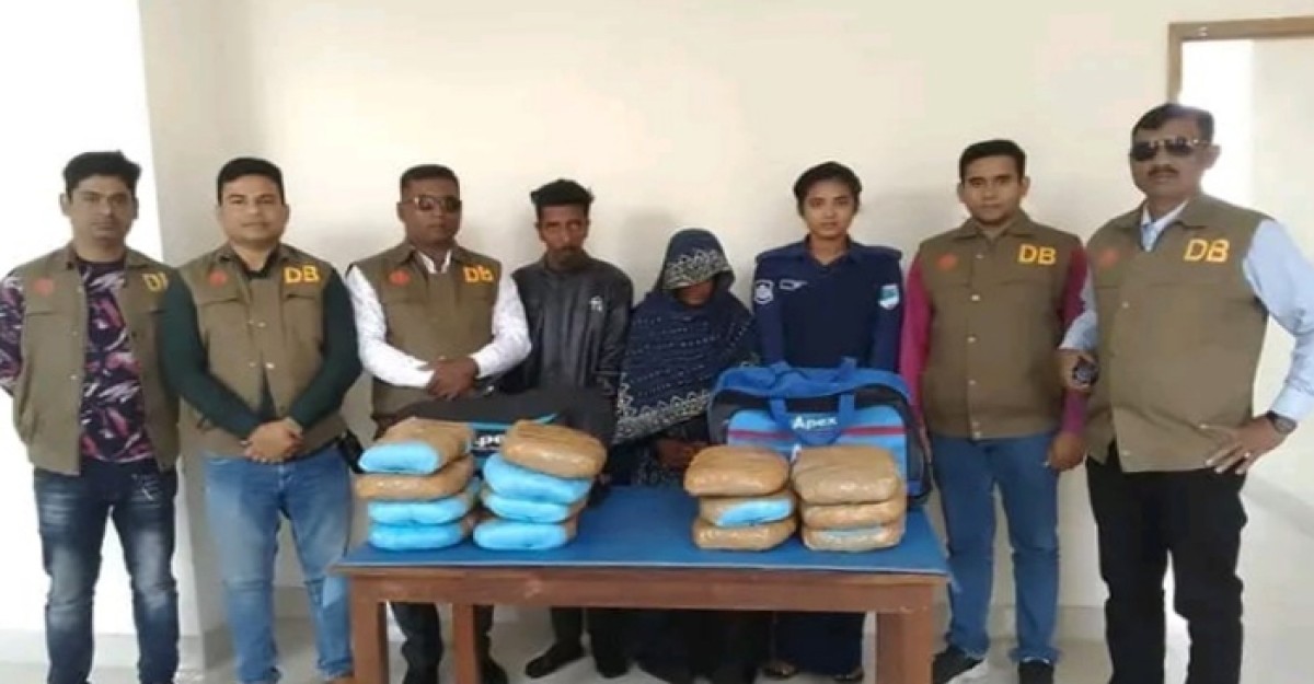 বাগেরহাটে ১৪ কেজি গাঁজাসহ দুই মাদক কারবারি আটক