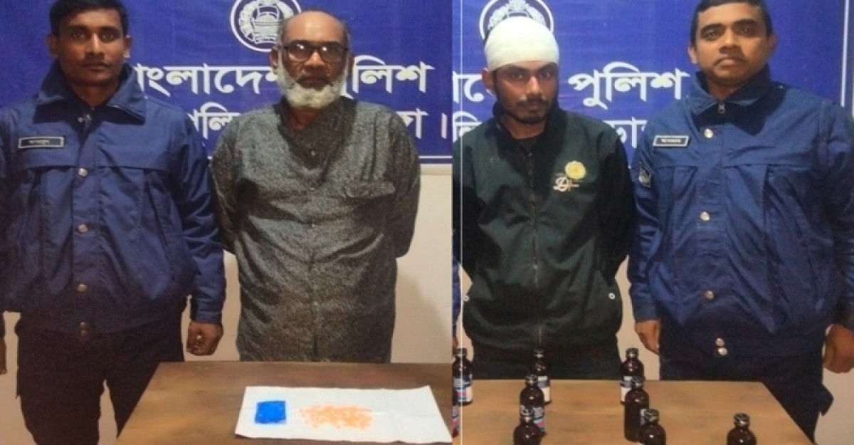 জীবননগরে ইয়াবা-ফেনসিডিলসহ ২ মাদক ব্যবসায়ী গ্রেফতার