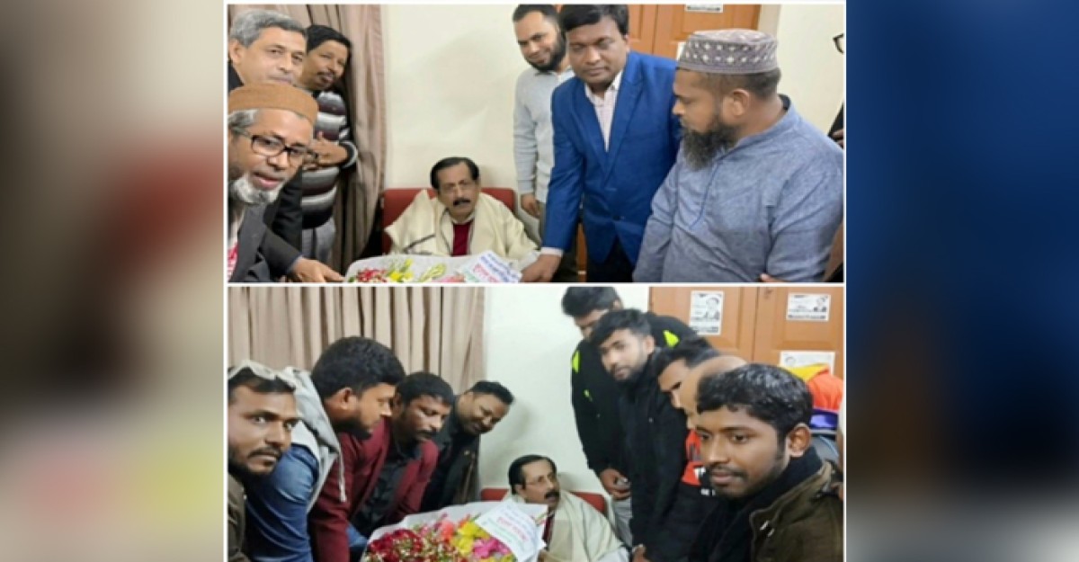 শেখ সেলিমকে বাংলাদেশ মফস্বল সাংবাদিক ইউনিয়নের ফুলেল শুভেচ্ছা