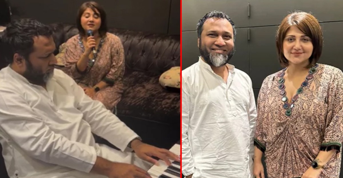 তাপসের পিয়ানোতে তাল মিলিয়ে গাইলেন স্বস্তিকা