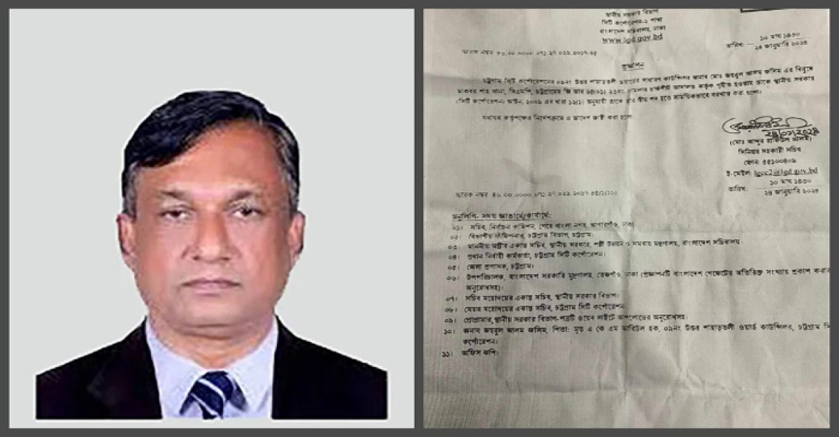 চসিকের ওয়ার্ড কাউন্সিলর জসিম বরখাস্ত