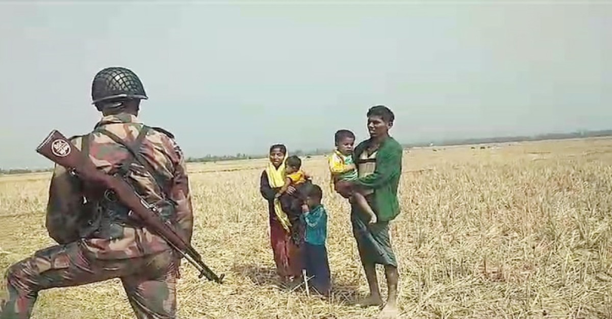 ৫ সদস্যের রোহিঙ্গা পরিবারের অনুপ্রবেশ