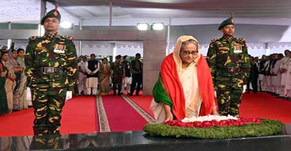 ৭ মার্চ উপলক্ষে বঙ্গবন্ধুর প্রতি প্রধানমন্ত্রীর শ্রদ্ধা