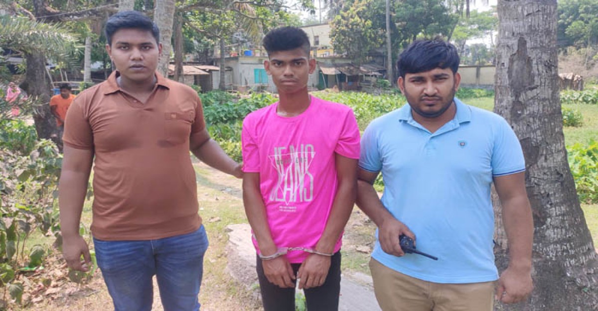 হত্যা মামলার হাজিরা দিতে এসে গাঁজাসহ যুবক আটক