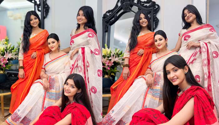 বোনদের সঙ্গে ভিন্নরূপে পরী