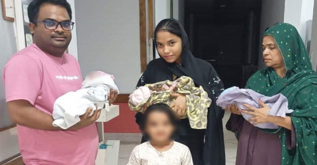 একসঙ্গে ৩ সন্তানের জন্ম দিলেন গৃহবধূ