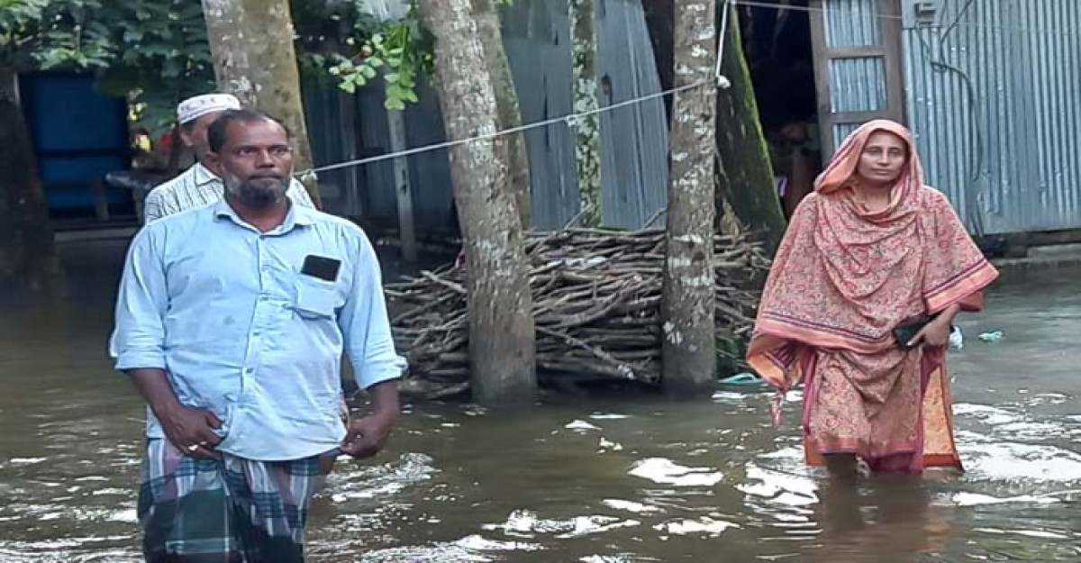 উজানের পানিতে শাহারাস্তিতে অর্ধলক্ষাধিক মানুষ পানিবন্দি