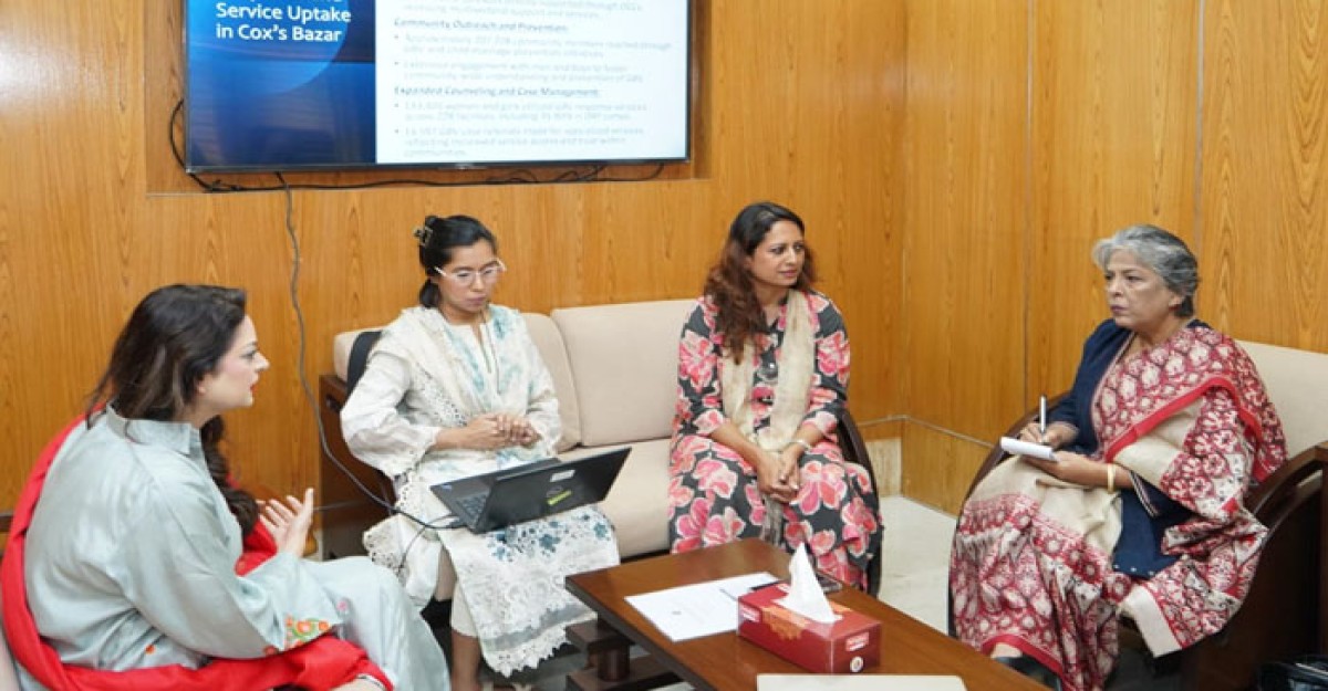 মহিলা ও শিশু বিষয়ক মন্ত্রণালয়ের উপদেষ্টার সাথে ওয়ার্ল্ড ব্যাংকের প্রতিনিধির সৌজন্য সাক্ষাৎ