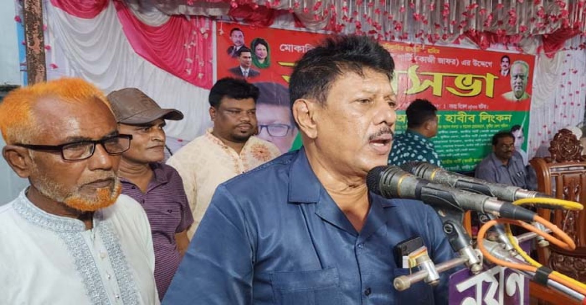 ভেড়ামারায় জাতীয় পার্টির জনসভায় মহাসচিব আহসান হাবিব লিংকন