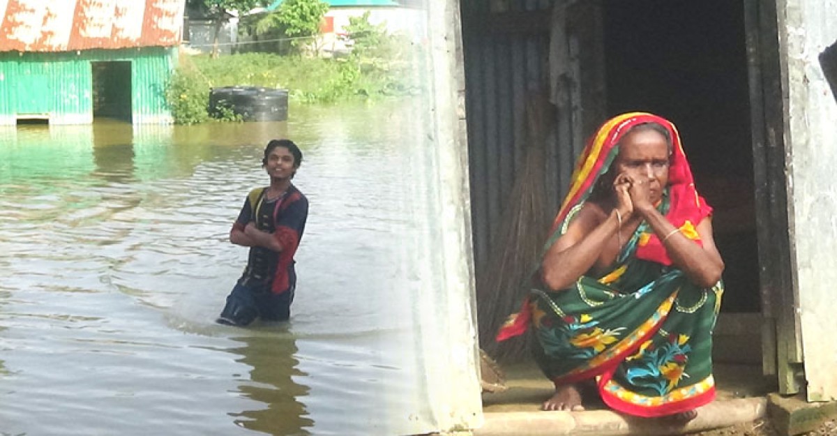 ঈদ আনন্দ যেন ভেসে গেছে বন্যার পানিতে