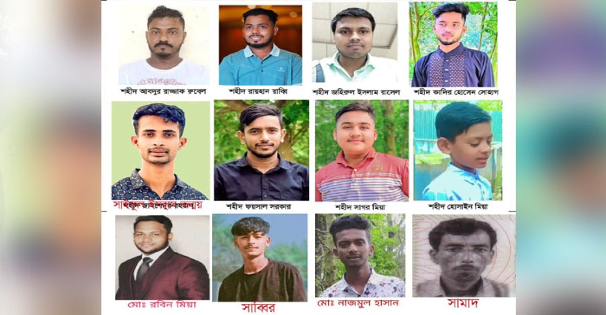 দেবিদ্বারে ‘বৈষম্যবিরোধী ছাত্র আন্দোলন’, ১২ শহীদের রক্তে লেখা গৌরবগাঁথা