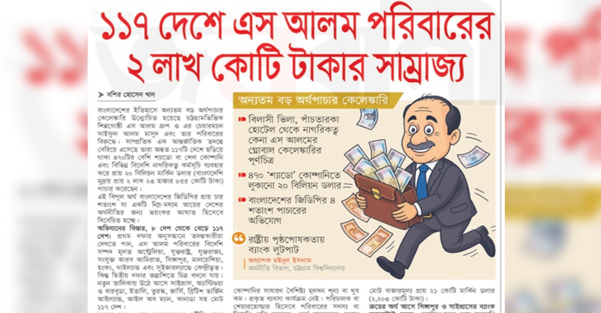 ১১৭ দেশে এস আলম পরিবারের ২ লাখ কোটি টাকার সাম্রাজ্য