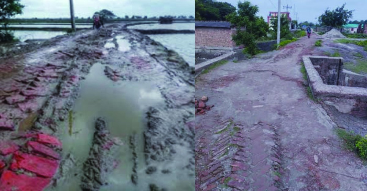 খুলনার কয়রায় সড়কের বেহাল দশা, চলাচলে দুর্ভোগ