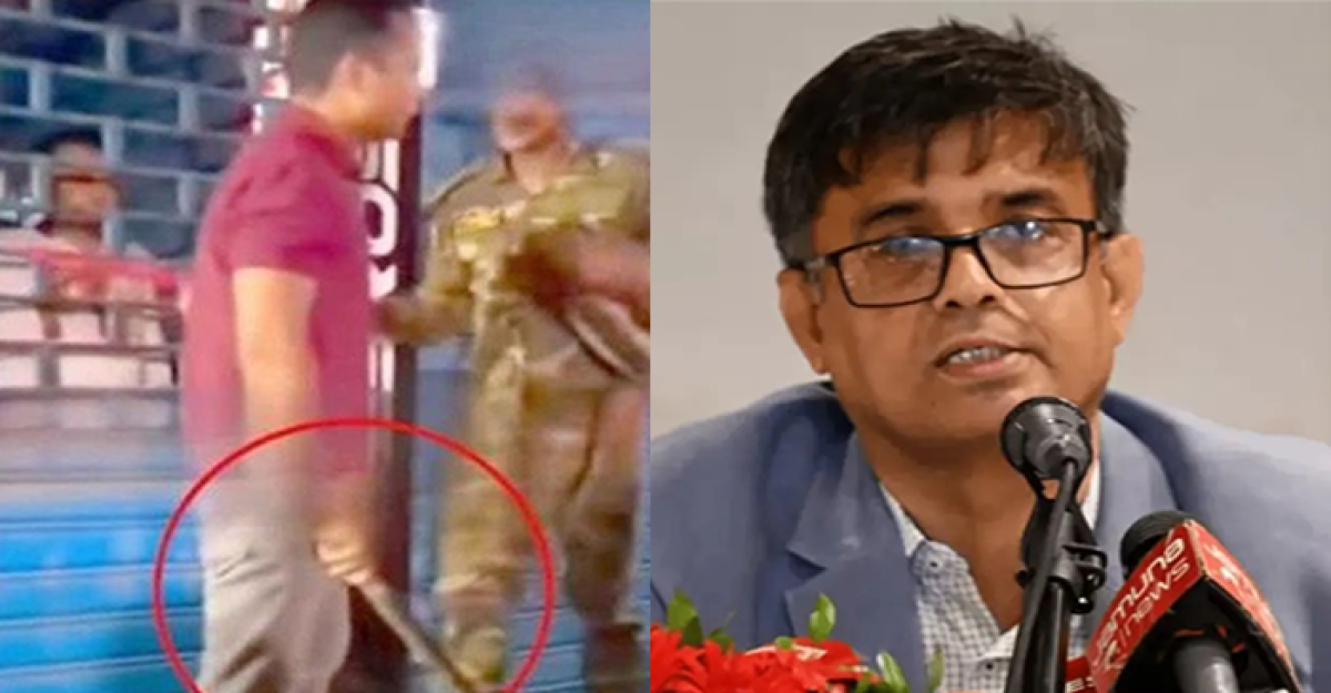 মেরুন রঙের টি-শার্ট পরা যুবক পুলিশ কনস্টেবল: প্রেস সচিব